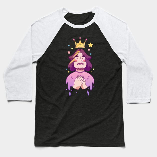 Grump Prince Baseball T-Shirt by gorillaprutt